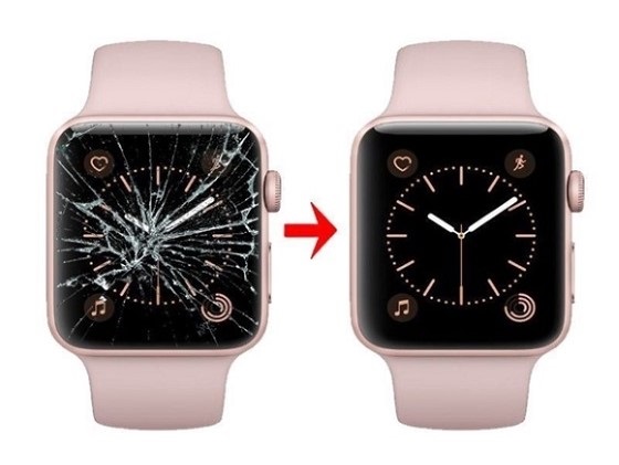 Apple Watch chỉ vỡ kính, cảm ứng, hiển thị bình thường