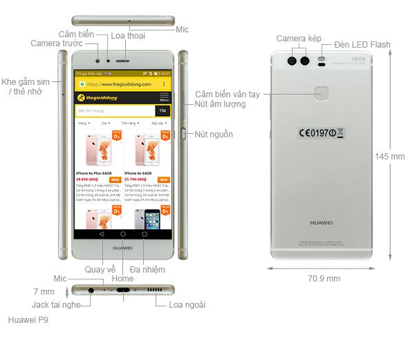 Điện thoại Huawei P9