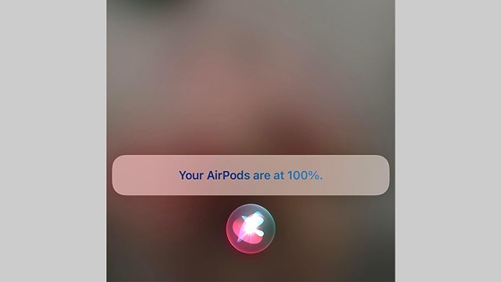 Kiểm tra pin Airpods bằng trợ lí ảo Siri