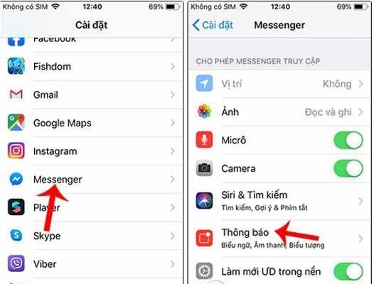 Mẹo tắt âm thông báo của Facebook Messenger trên iOS và Android | VTV.VN