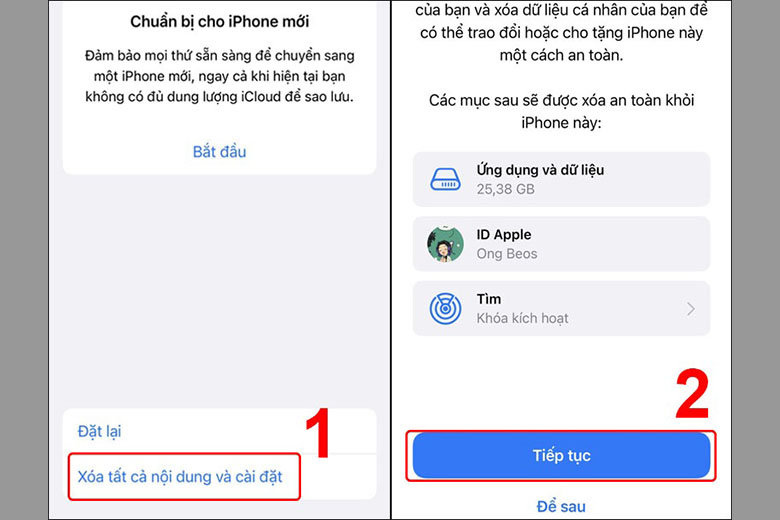 Khôi phục tin nhắn iphone bằng iCloud 2