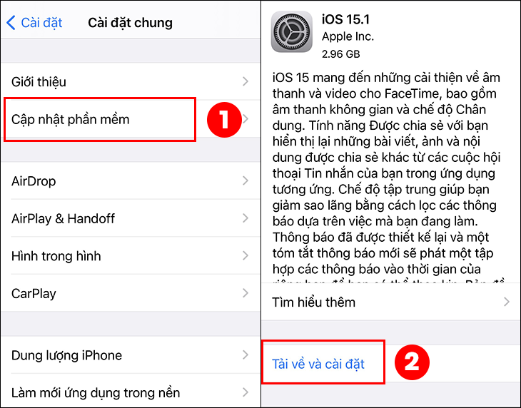 Cập nhật IOS mới nhất cho iPhone 11