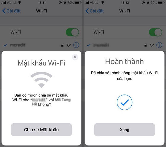 Chia sẻ WiFi trên iPhone không cần mật khẩu