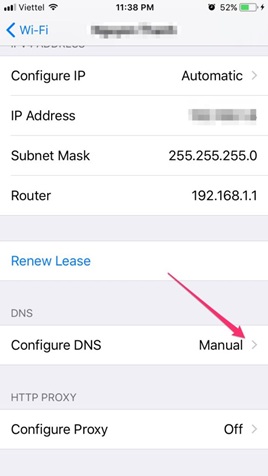 Chỉnh DNS trên iPhone để sửa lỗi WiFi