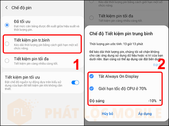 tối ưu cài đặt samsung