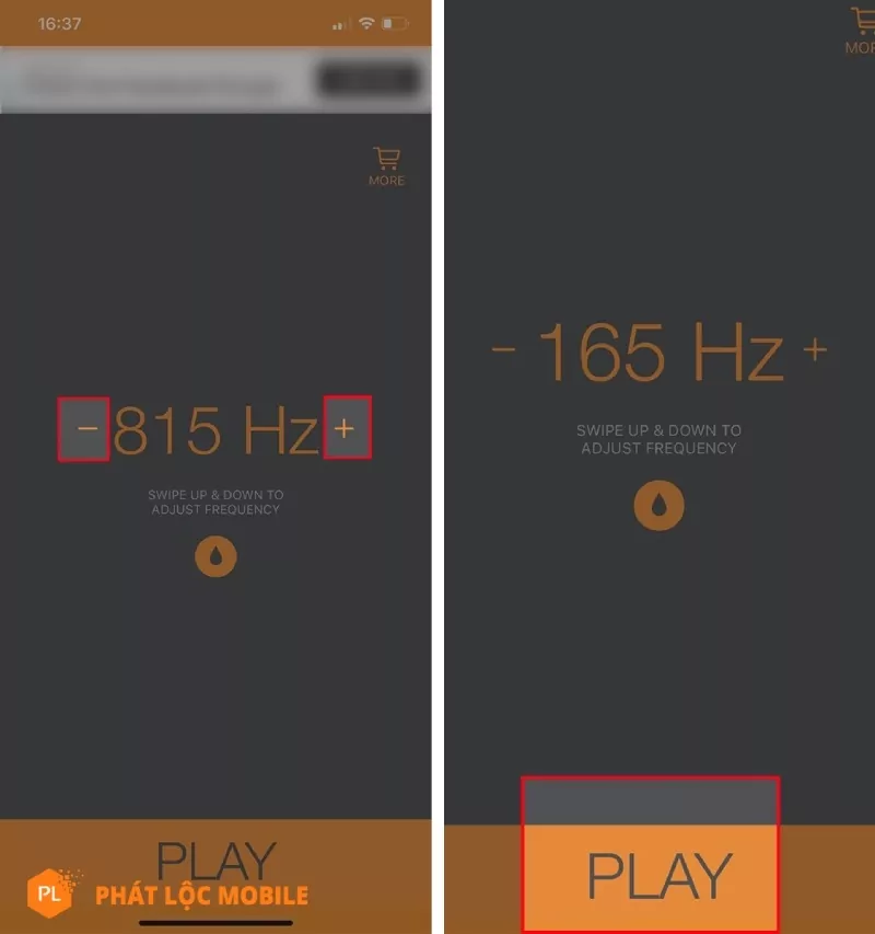 đẩy nước khỏi loa iphone bằng ứng dụng sonic