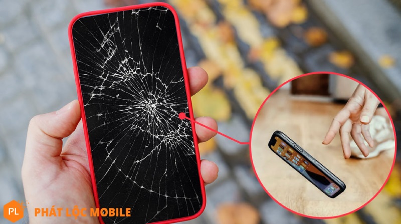 iphone bị rơi vỡ mặt kính màn hình
